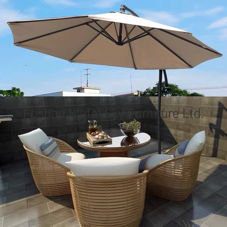 Outdoor Garden Marble Aluminum Folding Cantilever Parasols Patio Banana Umbrellas