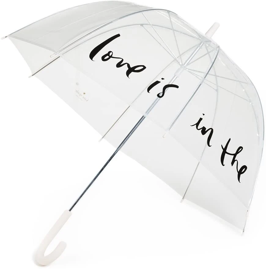 Clear Bubble Umbrella Party Thyme -Pop-up Stick Canopy, Sun/Rain Travel-Large Dome Umbrella, Love Is in The Air