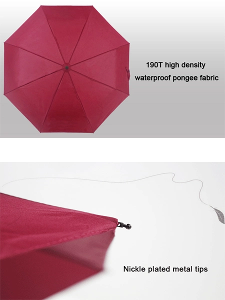 Cheap Manual Open Compact 3 Fold Umbrella Promotion