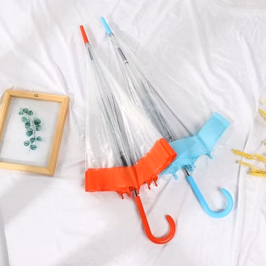 Einzigartiges Geschenk, PoE/EVA, transparent, durchsichtig, kleine Kuppel, lila Regenschirm mit Haken aus Kunststoff