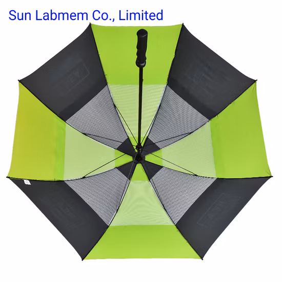 Doppelschichtiger, langlebiger, langer Golf-Werbeschirm