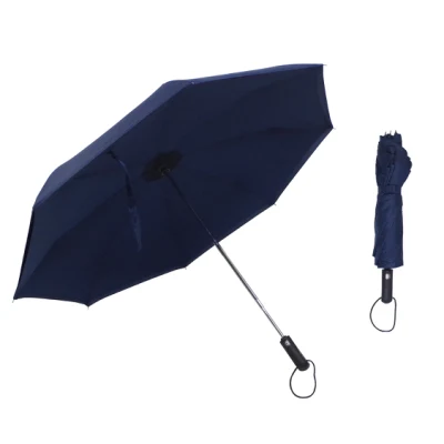 Automatisch zu öffnender 2-fach-Regenschirm für Herren, hochwertige Werbewerbung